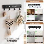 4-Hook Metal Key Holder Wall Mount - Image 6