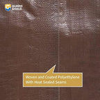 GUARD SHIELD Tarps Heavy Duty Waterproof 10x10 Feet Brown/Silver Poly Tarp - Image 5