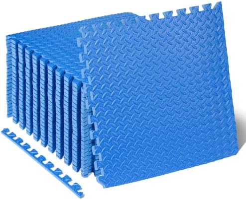 ProsourceFit Exercise Puzzle Mat 1/2-inch, EVA Interlocking Foam Floor Tiles by ProsourceFit