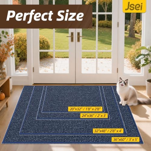 JSEI Dirt Trapper Door Mat 20" x 32", Non-Slip Washable Doormats - Image 3