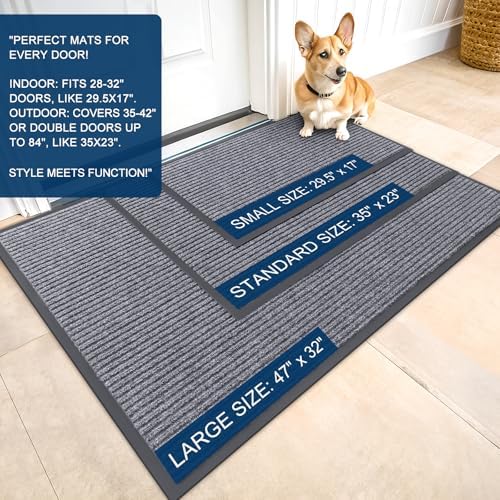 OLANLY 2-Pack Front Door Mats 71x23, Waterproof Heavy-Duty Doormats - Image 2
