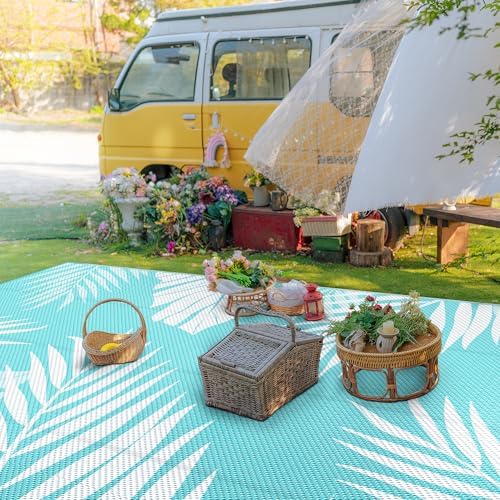 GENIMO Outdoor Rug, Waterproof Plastic Rugs 10'x14' - Image 3