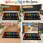 Everyone is Welcome Here Equality Front Door Mat, Pride Rainbow - Image 4