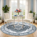 RELEANY Washable Area Rug, Round 5ft - Image 3