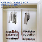 Wall Mounted Shoe Rack, 3 Tier Hanging Shoe Rack Holds 12 Pairs, Space Saving - Image 6