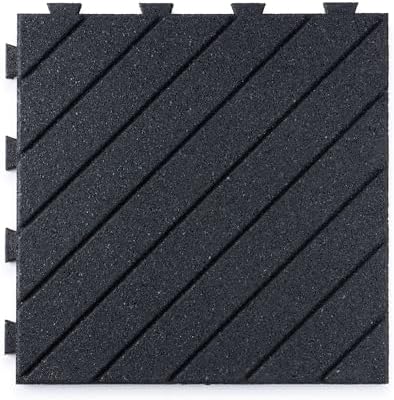 Playsafer Slatted Rubber Interlocking Tile by Playsafer