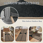 Lahome Rainbow Entryway Runner Rug, 2x6 Washable Easy Jute Kitchen Rugs - Image 3