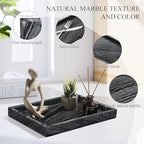 YMXYJM Natural Marble Tray for Bathroom, Genuine Ancient Wood Grain Marble - Image 6