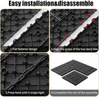 44 Pack Interlocking Deck Tiles, All-Weather Outdoor Deck Tiles - Image 3
