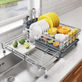 Expandable Dish Drying Rack for Kitchen Counter, Stainless Steel by SNTD