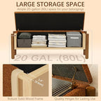 Modern Storage Benches with Walnut Wood Legs, Fabric Upholstered Entryway Bench - Image 6