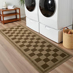 Vasofe 2x6 Jute Checkered Rugs, Outdoor Runner, Runner Rug - Image 5