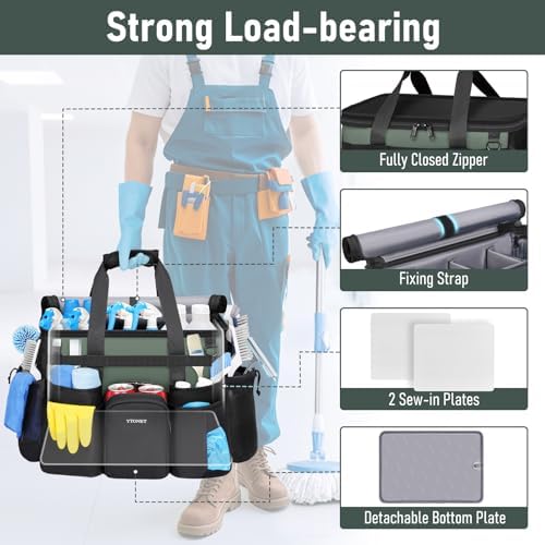 Ytonet XXL Rolling Cleaning Caddy, Large Cleaning Caddy - Image 3
