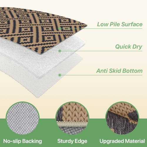 GENIMO Outdoor Rug, Waterproof Plastic Rugs - Image 6