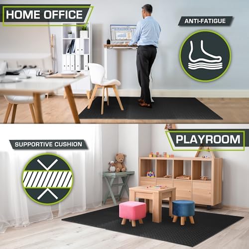 ProsourceFit Exercise Puzzle Mat 1/2-inch, EVA Interlocking Foam Floor Tiles - Image 4