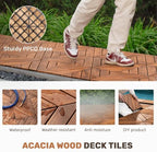 Acacia Wood Interlocking Deck Tiles - Image 5