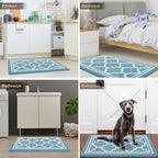 Buganda Indoor Door Mat, Dirt Resistant Doormat, Lake Blue - Image 6
