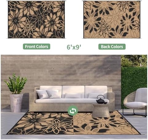 GENIMO Outdoor Rug, Waterproof Plastic Rugs - Image 2
