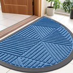 Smiry Half Circle Front Door Mat Outside Entrance, Rubber Doormat by Smiry
