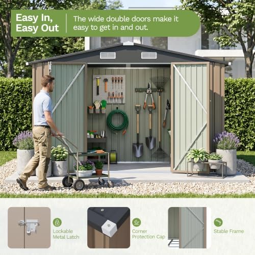 Patiowell 10x12 FT Outdoor Storage Shed - Image 3