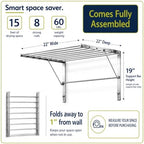 Smartsome Wall Mounted Clothes Drying Rack - Image 2