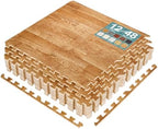 Sorbus Interlocking Wood Grain Foam Floor Tiles by Sorbus