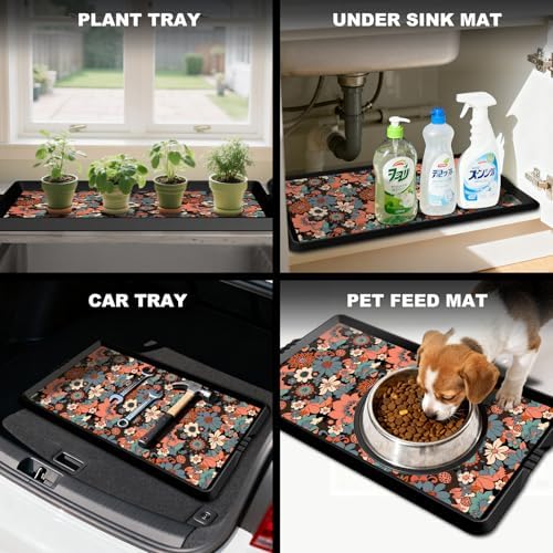 BEHERO Boot Tray Shoe Mat Decorative Patterned, Rubber Shoe Matt Tray - Image 5