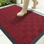 OLANLY Front Door Mat Outside Entrance 35x23, Heavy-Duty Rubber Doormat by OLANLY