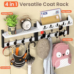 35'' White Coat Rack Wall Mount - Image 5