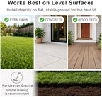 Interlocking Deck Tiles 44 Pack, Waterproof Plastic Patio Deck Tiles, Snap - Image 6