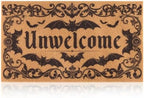 Halloween Front Door Mat with Unwelcome Design by FTTOYOLY