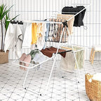 Tangkula Foldable Clothes Drying Rack, 2-Level Folding Drying Rack - Image 2