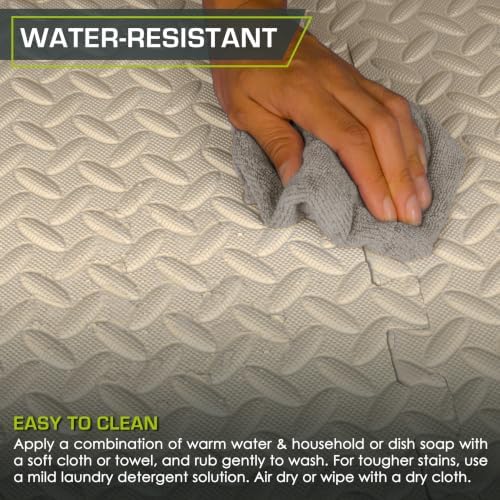 ProsourceFit Exercise Puzzle Mat 1/2-inch, EVA Interlocking Foam Floor Tiles - Image 5