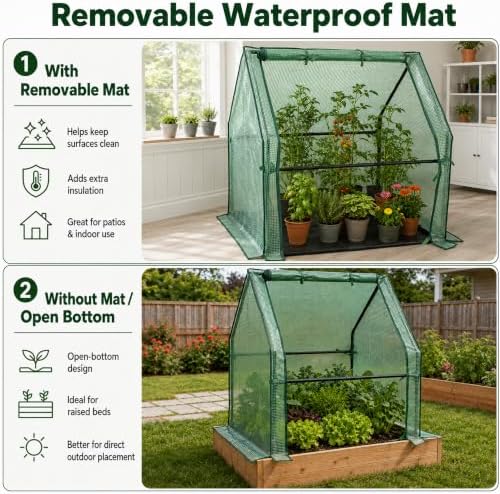 Gardzen Mini Greenhouse, PE Cover - Image 5