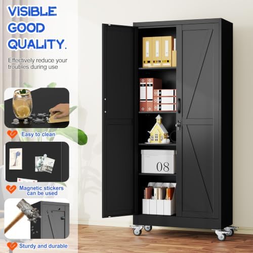 GAIOUS 71" Tall Metal Storage Cabinet - Image 5