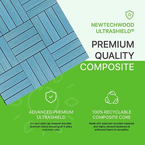 NewTechWood UltraShield Naturale 1 ft. x 1 ft. Composite Deck Tiles - Image 2