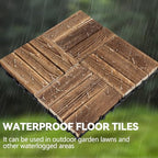 FAHKNS 20 PCS Acacia Wood Interlocking Deck Tiles - Image 6