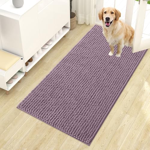 OLANLY Dog Door Mat for Muddy Paws 44x24, Extra Absorbent Chenille Mud Mat by OLANLY