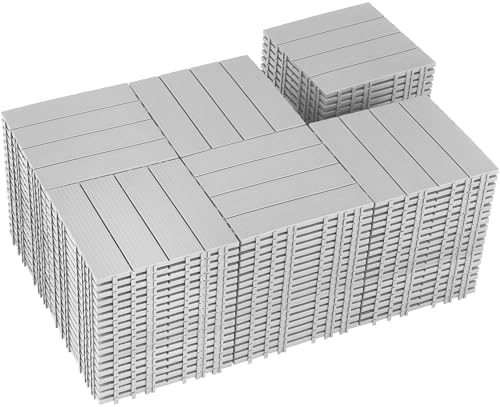 108 PCS Plastic Interlocking Deck Tiles by SkillMaid