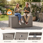 320 Gallon Outdoor Storage Box, Deck Box Waterproof, Toy Storage Bin - Image 3