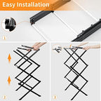 Foldable Drying Rack Clothing Clothes Drying Rack White-1pack - Image 3