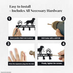 Dog Leash Holder for Wall, 5 Metal Hooks - Image 4