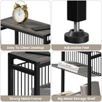 End Table for Small Space, 3-Tier Narrow Side Table - Image 5