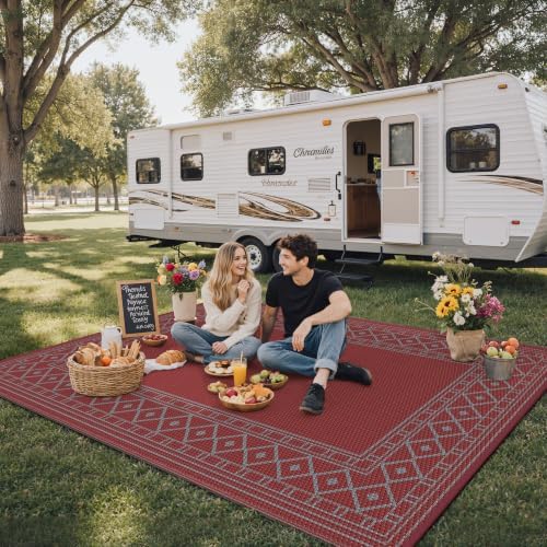 GENIMO Outdoor Rug, Waterproof Plastic Rugs - Image 3
