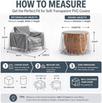 Custom Fit Clear PVC Dust Cover, Made to Measure Size - Image 6
