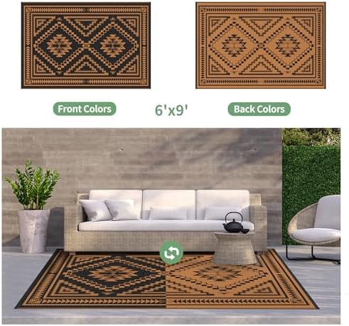 GENIMO Fall Decor Outdoor Rug, Plastic Rugs - Image 3