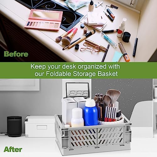 HUUSMOT 4-Pack Collapsible Plastic Storage Baskets, 9.8"x6.5"x3.8" - Image 4