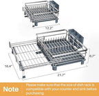Expandable Dish Drying Rack for Kitchen Counter, Stainless Steel - Image 6