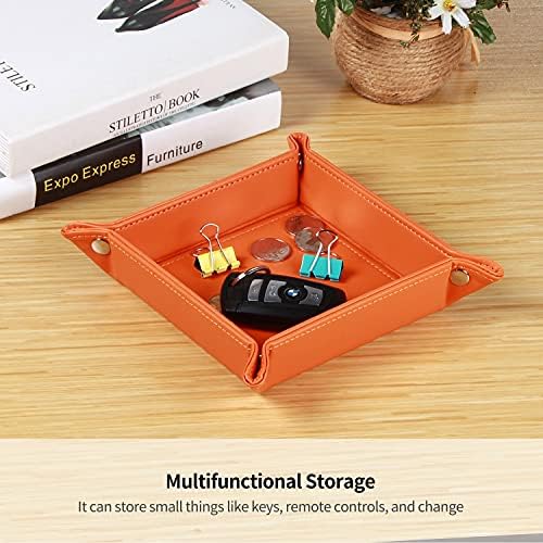 Key Dish Bowl for Entryway, Catchall Holder Bedside Table Valet Tray for Men - Image 2