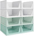 Pinkpum Green Boy Closet Organizers and Storage Stackable Plastic Drawer Basket by Pinkpum